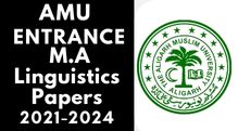 Amu Entrance M.A Linguistics 2021-2024