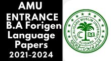 Amu Entrance B.A Forigen Language 2021-2024